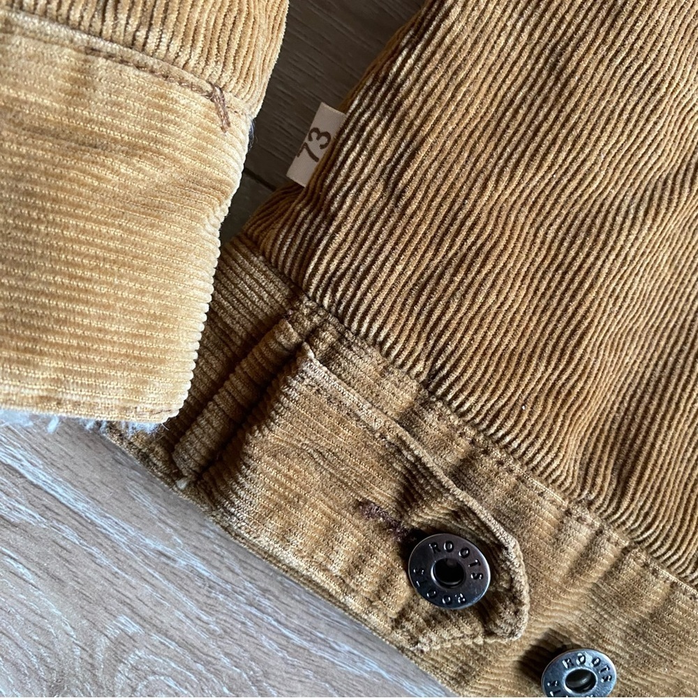 Vintage Roots Corduroy jacket faux Sherpa ditsy floral feminine floral lined XL - Picture 2 of 12